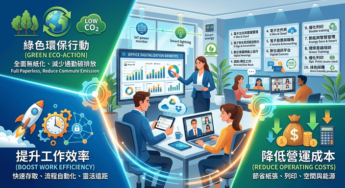 辦公室數位化減碳十大妙招